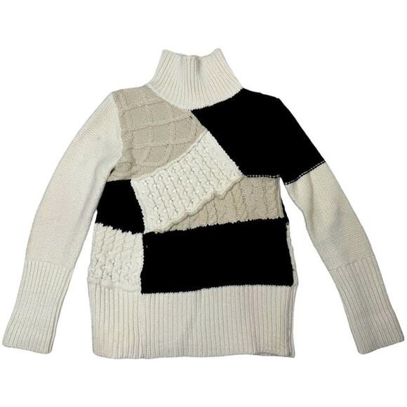 Dex Sweaters - Dex (Zara) Chunky Knit Patchwork Sweater Medium